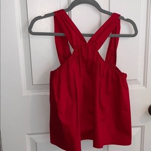 Zara red halter neck tank